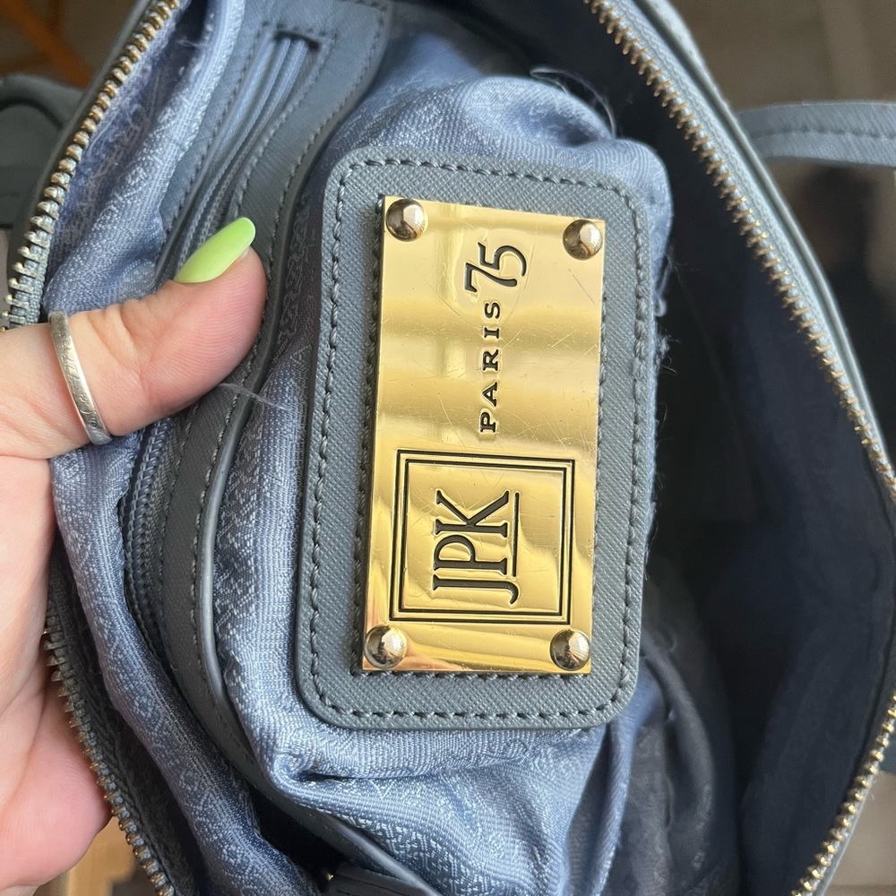 Durable nylon blue JPK Paris 75 tote with shoulder strap and Crossbody strap - Picture 4 of 6